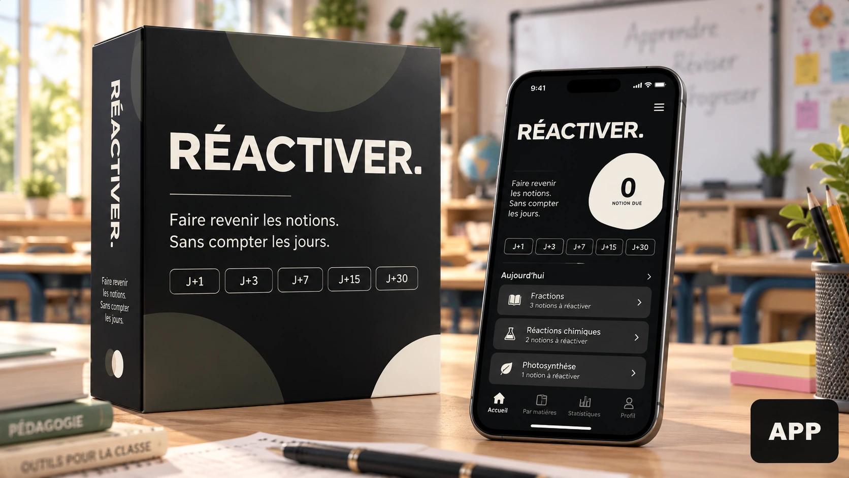 Vignette de Réactivation, application de rappels espacés